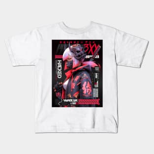 AKIBA DRIP - ⚫🟥⚫ ANTI IDOLS - CYBER SAMURAI - HACKER GIRL X1 ⚫🟥⚫ Kids T-Shirt